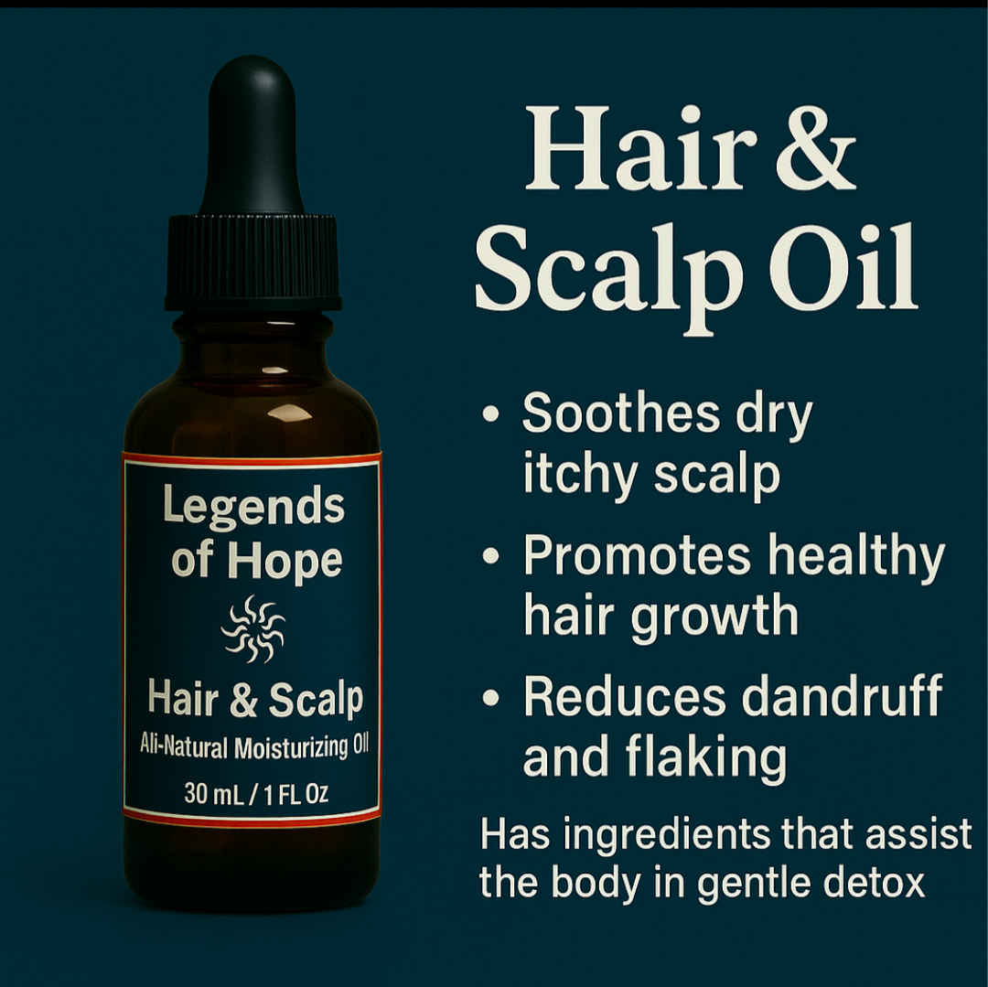 Product Descriptions & Holistic Oils Guide: Hair & Scalp Healing Oil Moisturizer