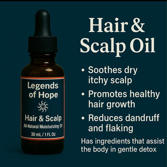 Product Descriptions & Holistic Oils Guide: Hair & Scalp Healing Oil Moisturizer